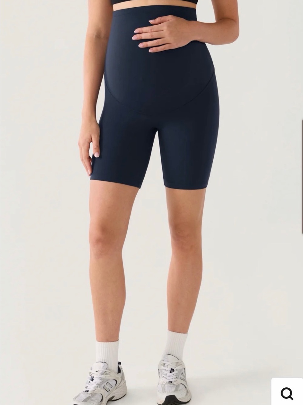 No Front Seam Maternity Shorts 6" - Twilight Blue - Small